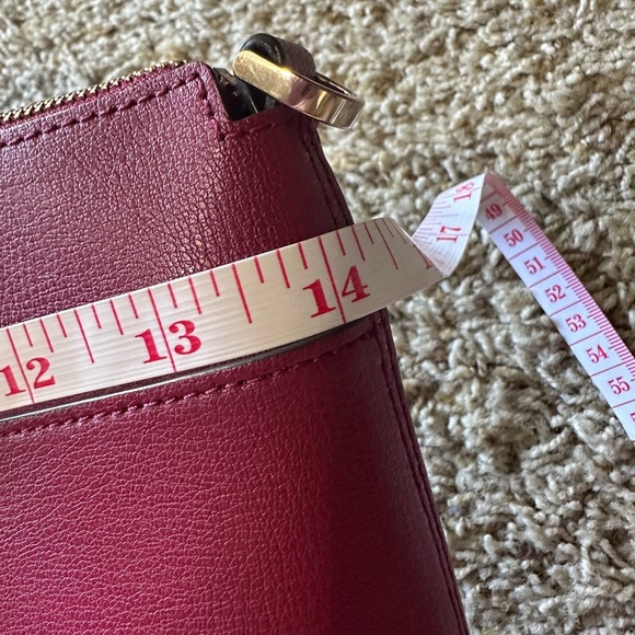 Kate Spade Deep Red Tote Bag with Crossbody Straps - Picture 11 of 14